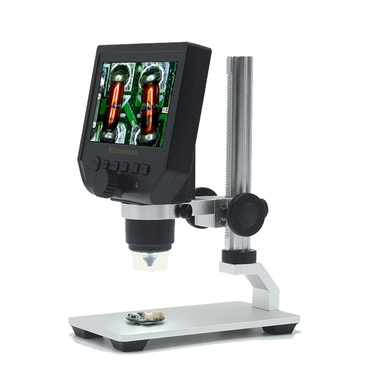 Kit de Accesorios para microscopio Cámara de preparación de Diapositivas Microscopio USB de vídeo Digital electrónico 600X de 4,3 Pulgadas para Lupa Cámara Accesorios para microscopio
