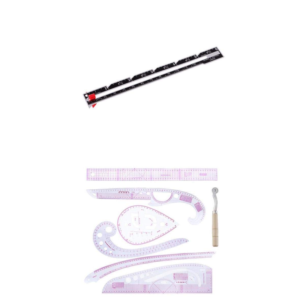 CALANDIS™ 7 Pieces French Curve Ruler Set And 1 Piece Sewing Measuring Gauge | Sewing-image-24