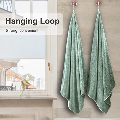 Chino Hand Towels Set Of 2, 600Gsm 16X31” Microfiber Diamond Hand Bath Towels, Soft Bathroom Hand Towels For Home Kitchen, Gym, Exercise, Fitness, Spa, Super Absorbent Quick Dry Towels (Light Green) #TOP5