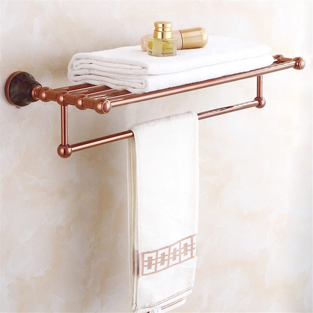asdchZen Towel Racks, Towel Rail For Bathroom,Rose Hand Towel Holder,European Retro Bathroom Towel Rack,All Copper Towel Rail/Color/Towel Rack Elegant-Color-Towel Rack,Color-Double Pole