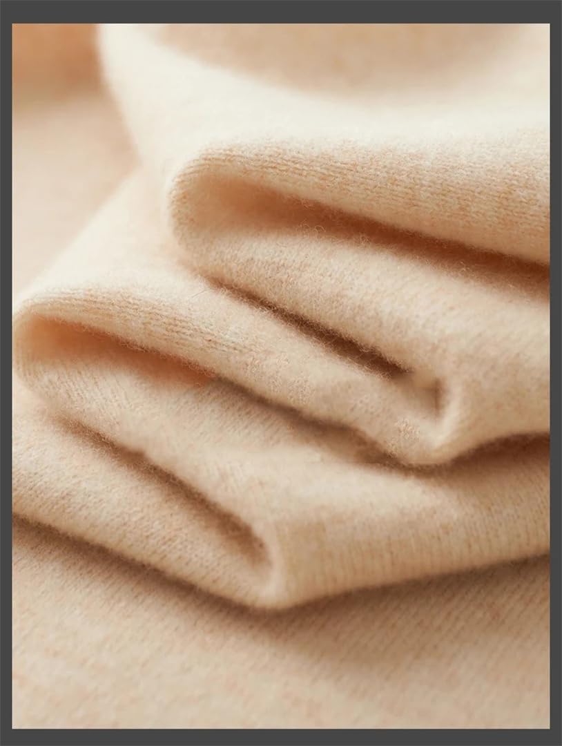 Men's Solid Merino Wool Sweater Round Neck Pullover Lightweight Versatile Basic Knit for Casual Wear