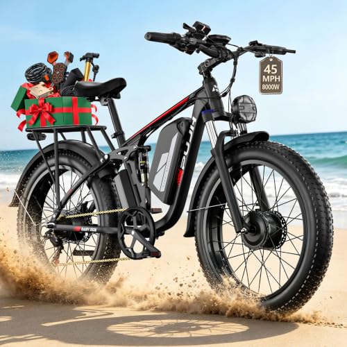 8000W Adults Dual Motor E-Bike Up to 100Mi 60V 24" Fat Tire image 1