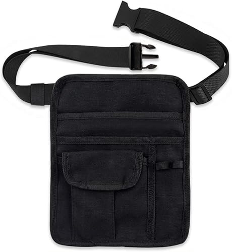 Delantal de camarera delantal para servidor, bolsa de restaurante, cintura para dinero, con bolsillos, soporte para tableta y hebilla de cinturón