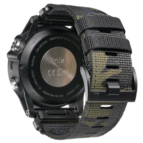 Ookids 26mm Nylon Watch Band Compatible for Garmin Fenix 7X/ Fenix 6X/ Fenix 5X/ Tactix Delta...