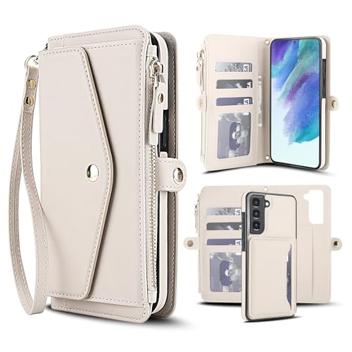 Coque antichoc Samsung S21 FE 5G avec verre trempé protège écran et porte-carte