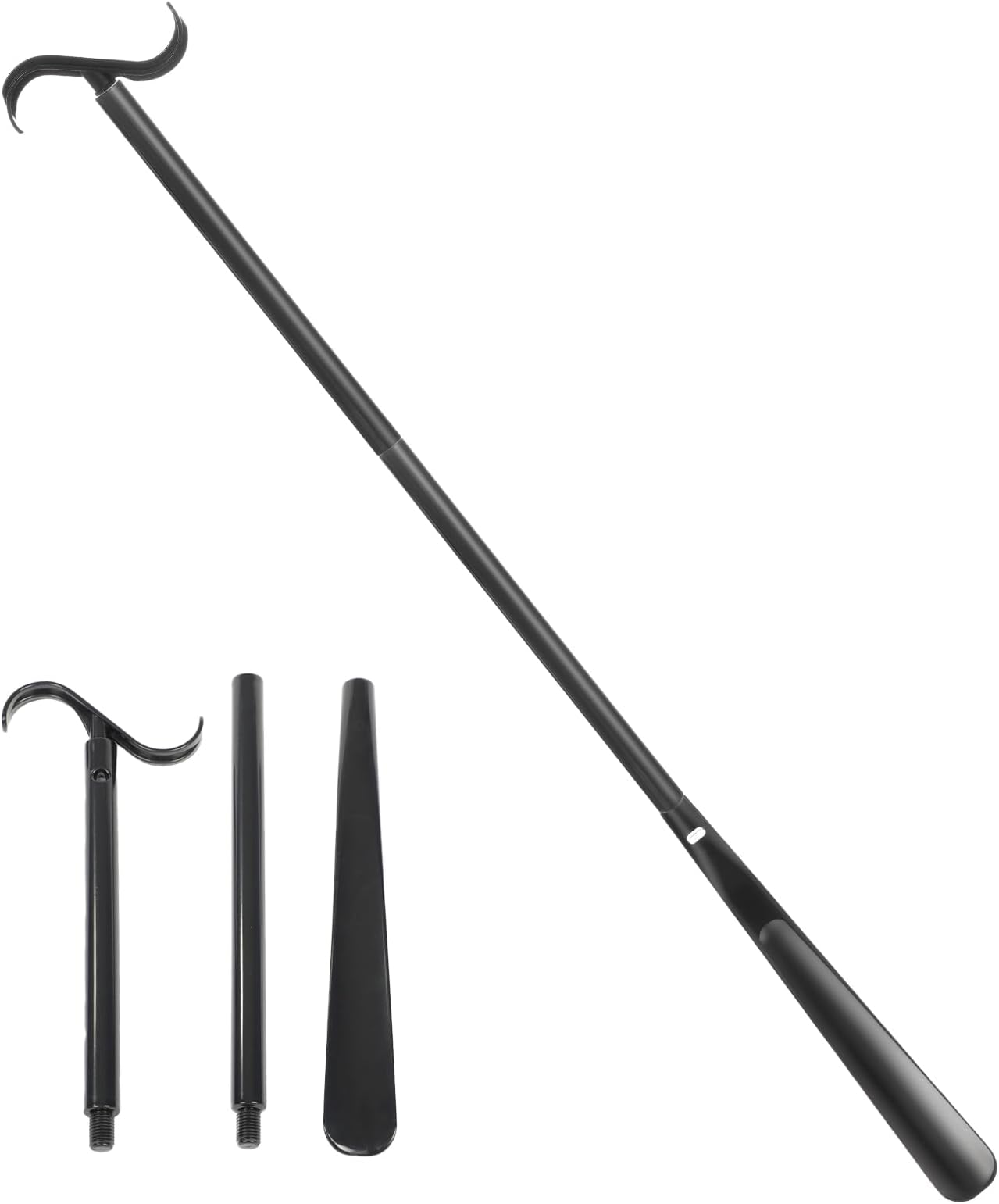 Multifunction Long Handled Tool Adjustable Shoe Horn and Dressing Aids, Sock Remover for Seniors, Elderly, Disabled