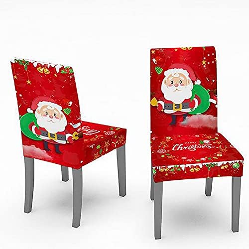MTLZ Christmas Tablecloths Rectangular Printed Table Cloth Chair Cover Set Washable Stain-Resistant Tablecloth Sets New Year Holiday Xmas Party Home Decor (Tablecloth E, 140x140cm)
