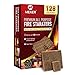 Fire Starter Squares 128 - Natural Fire Starters for Fireplace, Campfire, BBQ, Grill Pit, Wood Stove & Chimney - All Weather Charcoal Starters Waterproof Indoor/Outdoor - Camping Accessories Fire Starter Squares 128 - Natural Fire Starters for Fireplace, Campfire, BBQ, Grill Pit, Wood Stove & Chimney - All Weather Charcoal Starters Waterproof Indoor/Outdoor - Camping Accessories