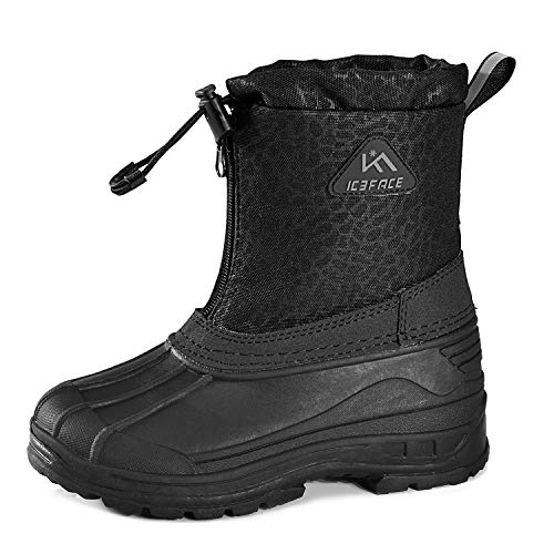 ICEFACE Toddler/Little Kids/Big Kids Winter Snow Boots for Boys Girls Toddler, Waterproof Insulated Snow Boots for Kids Boys Girls