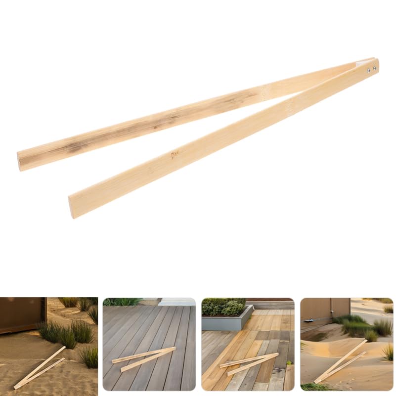 Unomor Bamboo Garbage Picker Grabber Tool 2 Pcs Trash Grabber Tool with Long Handle for Parks Streets and Outdoor Cleaning Lightweight Reaching for Easy Litter Collection