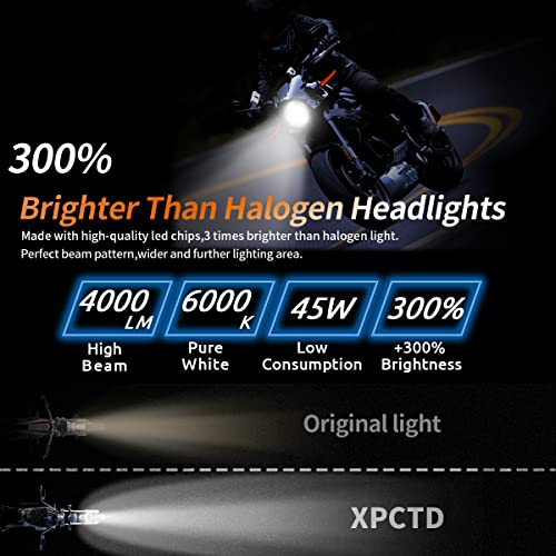 Image of XPCTD 7 Inch LED Headlight With Mounting Bracket For Touring Street Glide Road King Ultra Classic Electra Glide Fat Boy Tri Cvo Heritage Softail Slim