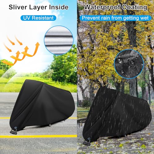 Moniko BIKE-01 Cover For 2 Or 3 Bikes Waterproof Outdoor Bicycle Cover Anti Rain Snow Sun Uv Dust thumb #5