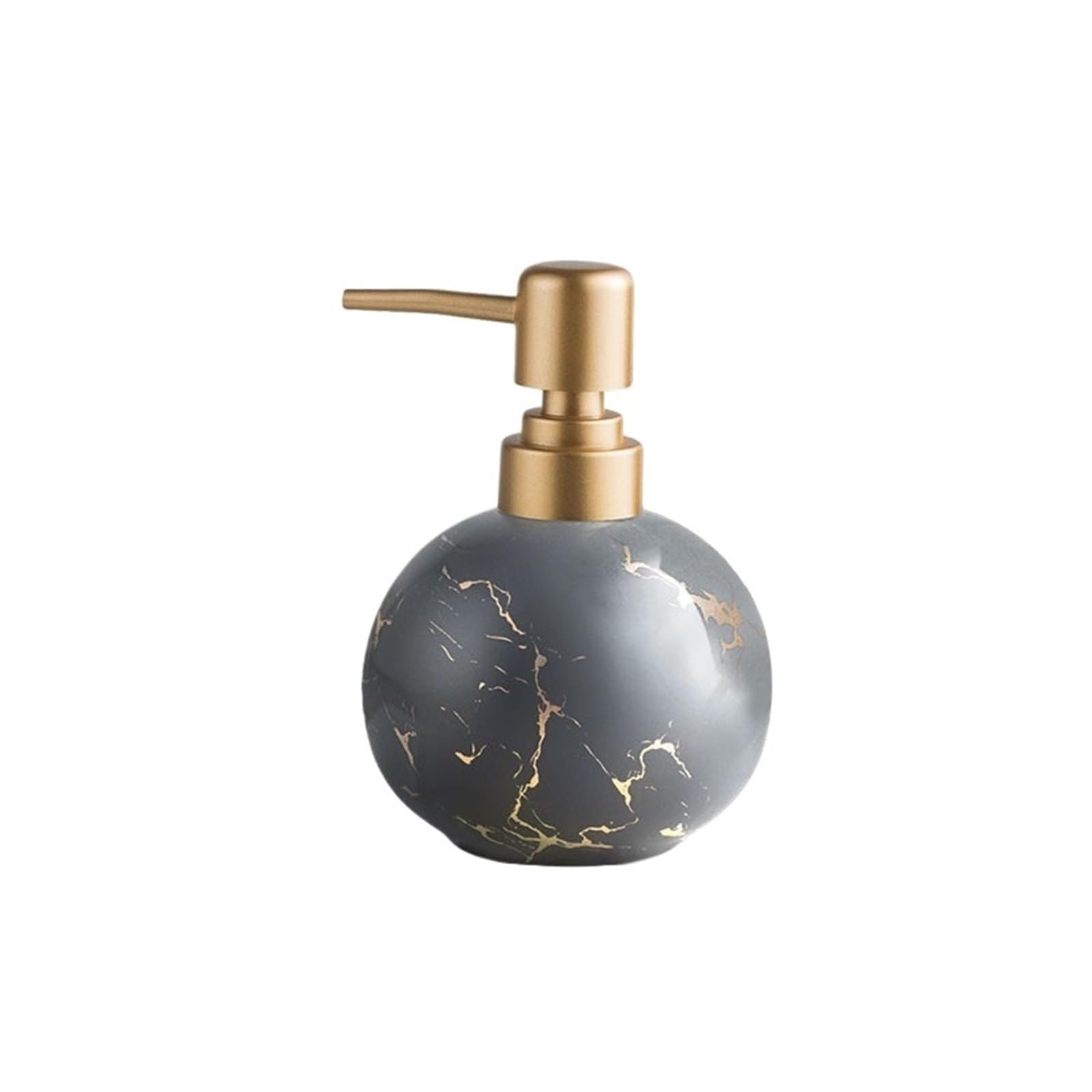 Cyairong-22 Gris Soap Dispenser 300Ml Ceramic Ball Soap Dispenser With Pump Bathroom Shower Gel Press Bottle(Gris)