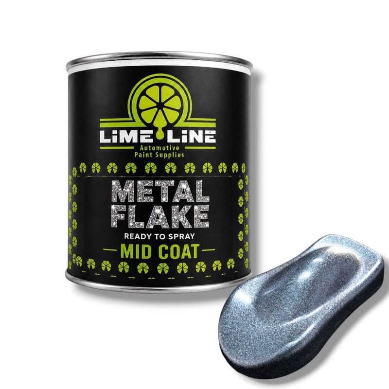 LiME LiNE Automotive Metal Flake Midcoat - No Reducer Needed (Ice Blue, 1 Pint)