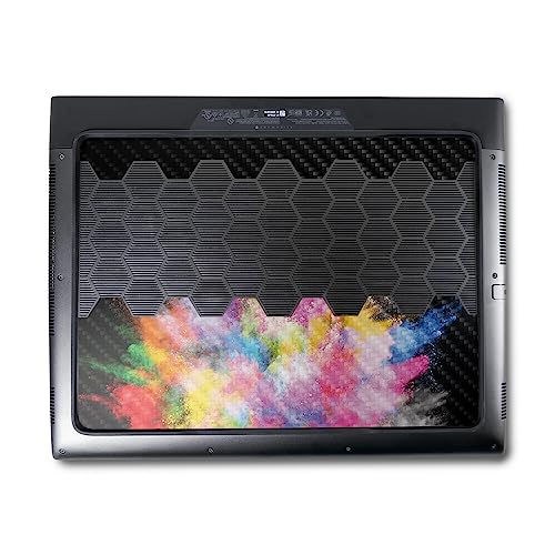 Image of MightySkins Carbon Fiber Skin Compatible With Alienware M18 R1 (2023) Full Wrap Kit - Paintsplosion | Protective, Durable Textured Carbon Fiber Finish | Easy To Apply & Change Styles | Made in the USA