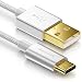 Produktbild deleyCON 0,5m USB-C Kabel - Ladekabel Datenkabel mit Nylon + Metallstecker - USB C auf USB A - Kompatibel mit S20 S10 S9 S8 Serie Note 8 Note 9 Chromebook uvw. Modelle mit C-Buchse - Silber