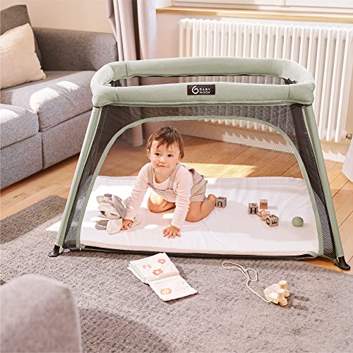 Babymoov Moov & Comfy 3-in-1 Reisebett für Babys und Kleinkinder - bis 20kg, mit zwei Ebenen, Beistellbett für Neugeborene