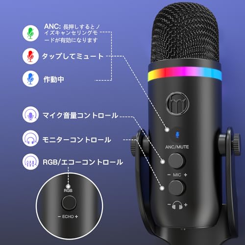 プロ収録を自宅で❣エコー調整自由自在♪❤プロフェッショナルコンデンサーマイク プロ収録を自宅で❣エコー調整自由自在♪❤プロフェッショナル