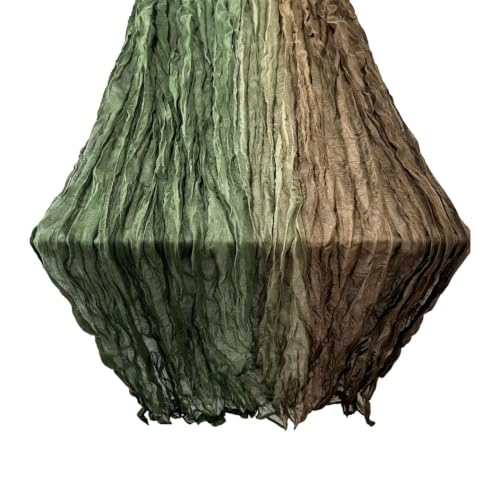 70.8x35.4'' Gradient Green Cheesecloth Table Runner, Gauze Table Cloth - image 6
