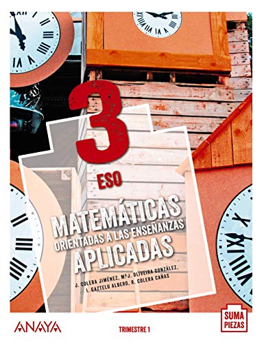 Portada de Matemáticas orientadas a las enseñanzas aplicadas 3. Trimestres + dual focus.