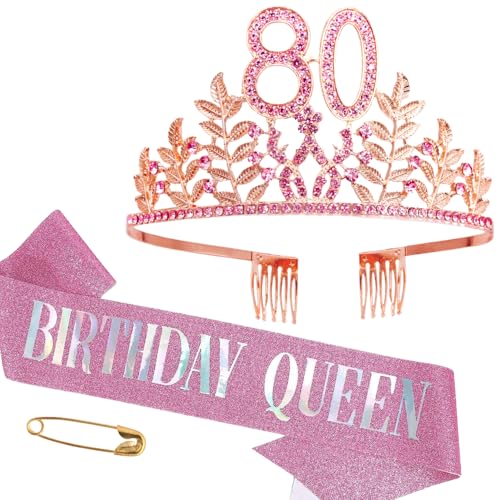 Couronne 30 ans or rose en strass pour illuminer votre fête d'anniversaire