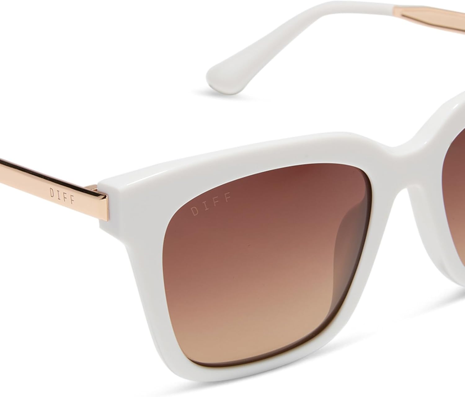 DIFF Bella Square Sunglasses for Women UV400 Protection, Designer Fashion Trendy glasses includes travel case