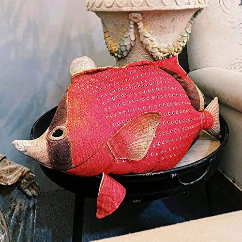 Flooreal Fish Shape Decorative Cushion Throw Pillow 22" 3D Plush For Home Sofa Couch Bed Office Car Sea Ocean 100% Polyester #TOP2