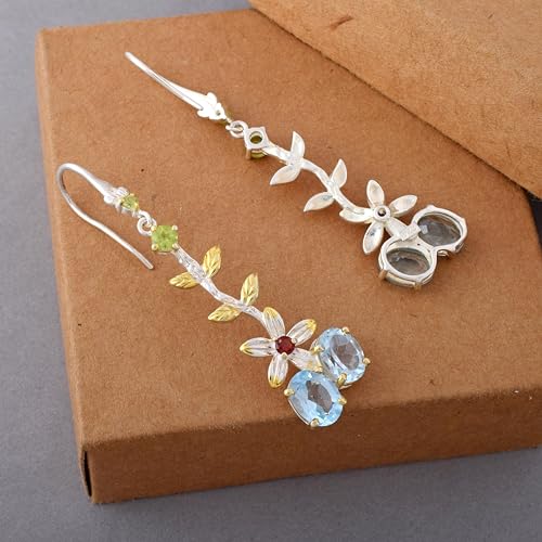 Boucles d'oreilles pendantes argent et pierre naturelle pour sublimer vos cérémonies - 2