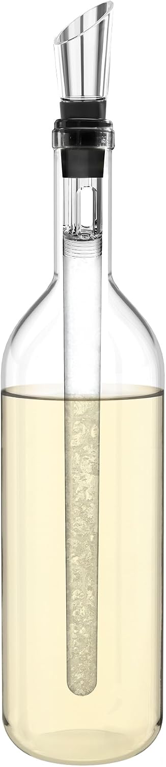 Innovine Wine Cooling Wand with Airtight Stopper and Drip-Free Spout, Chills, Pours, Preserves Wines, Fits Standard 750 ml Bottles, Perfect for Parties & Outdoor Events, Set of 1, Graphite