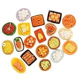GIVBRO 20 Piezas Comida en Miniatura, Huevo cocido en Miniatura, Sushi, Patatas Fritas, salmón, Pan, camarones, casa de muñecas, Accesorios para Comida, Juguetes de Comida (Aleatorio)