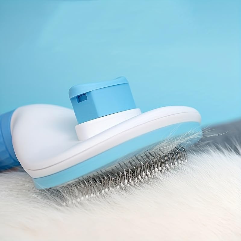 Dispositivo de limpeza de gatos de cor aleatória, remoção de pelos, limpador de pelos suspenso, pente de agulha para remoção de pelos com um clique Dispositivo de limpeza de gatos de cor aleatória, remoção de pelos, limpador de pelos suspenso, pente de agulha para remoção de pelos com um clique