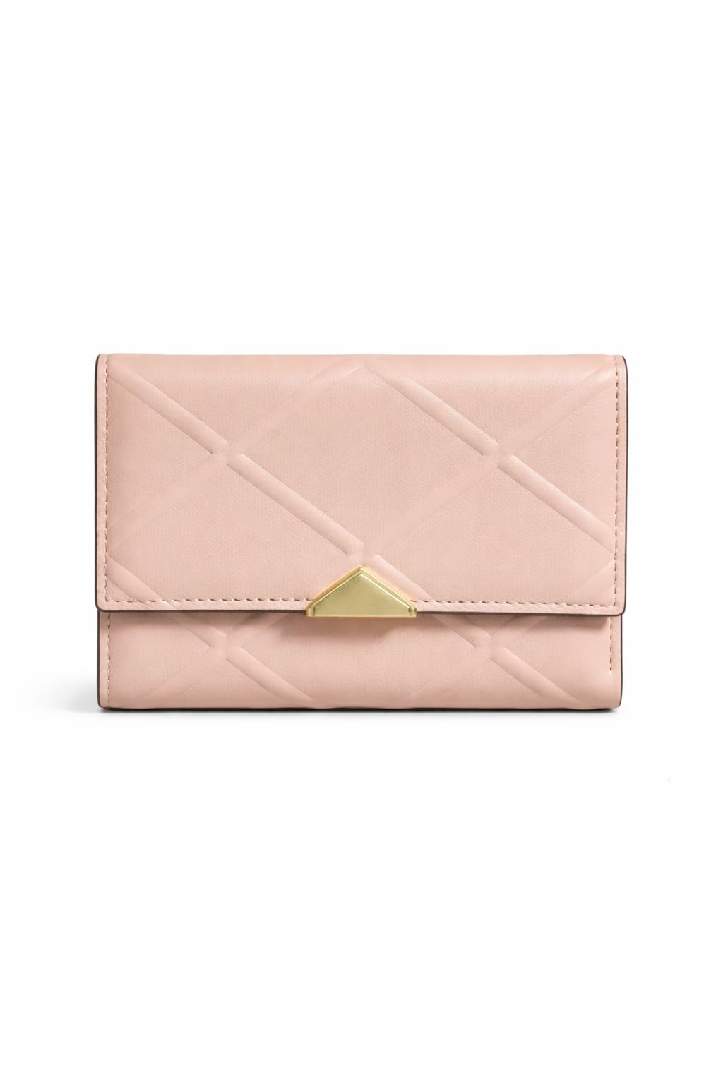 elegance quilted women’s wallet | stylish medium wallet | quilted pattern design | multi card slots | coin pocket | secure flap closure | lightweight ladies wallet