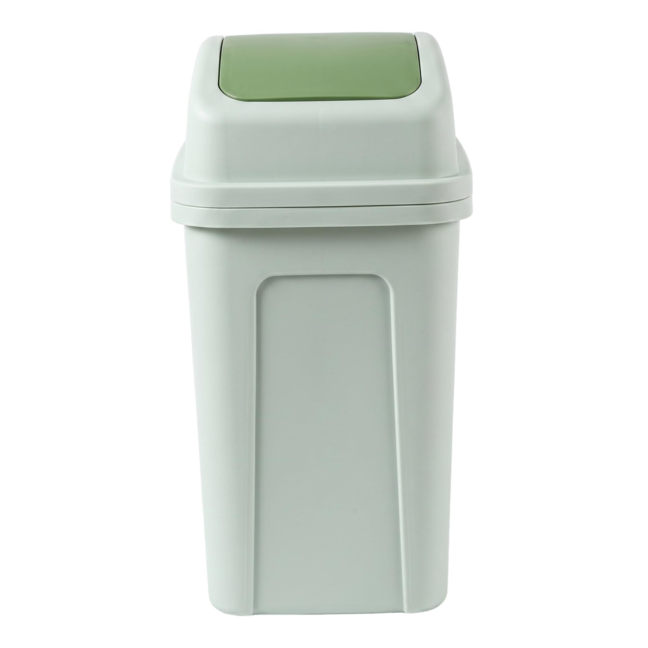 Faroby Swing Top Trash Can, Space-saving Bathroom Trash Can With Swing Lid, Light Green, 13.39x9.84x6.69 Inch, Bathroom with Lid