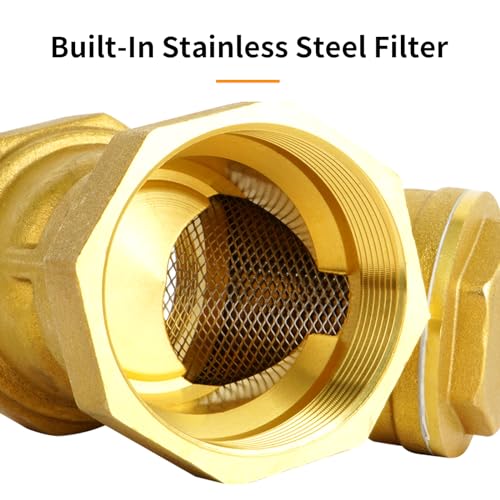 Image of 3 /4 inch BSPP Female Thread Y Shaped Brass Strainer Valve Connector, Brass Y Type Strainer Pump for Working Environment of Water Gas and Oil