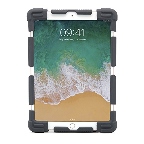 Capa Universal Para Tablets de 9 a 12 Polegadas Geonav em Silicone e Laterais Ajustáveis - Preta, GE
