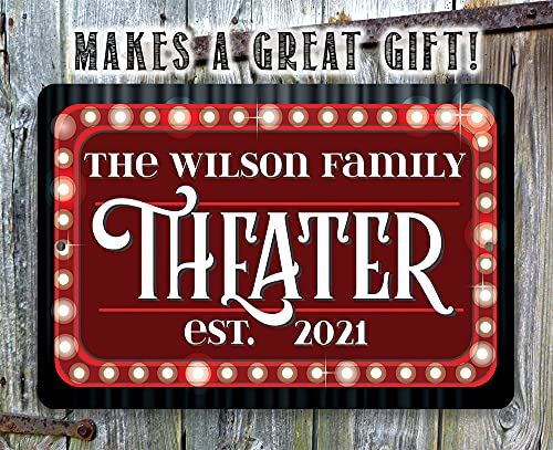 Personalized-Home-Theater-Great-Home-Movie-Theater-Accessories-Retro-Vintage-Happy-Hour-Sign-Customized-Family-Housewarming-Gift-8×12-or-12×18-Use-Indoors-or-Outdoors-Durable-Metal-Sign Personalized Home Theater Great Home Movie Theater Accessories Retro Vintage Happy Hour Sign Customized Family Housewarming Gift 8×12 or 12×18 Use Indoors or Outdoors Durable Metal Sign
