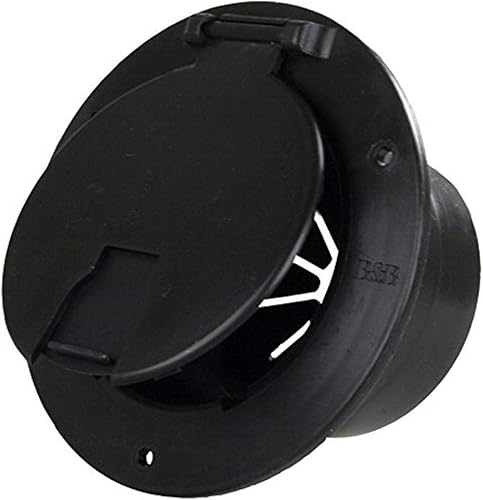 Productos de lujo JR escotilla de cable eléctrico redonda con respaldo., Negro