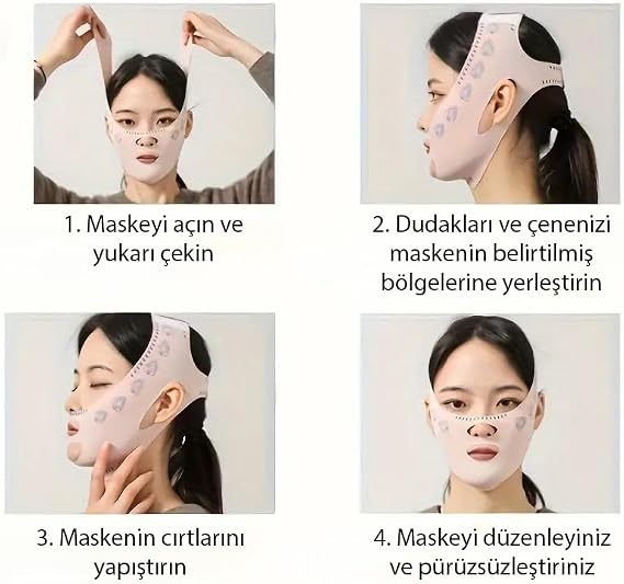 Facial Corset Chin Neck Tape Anti-Snoring Tickle Cheek Tickle Collection (Black, SINGLE SIZE)
