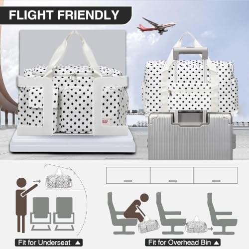 Image of Small Gym Bag for Women, Travel Duffle Bag Carry On Weekender Bag with Shoe Compartment
