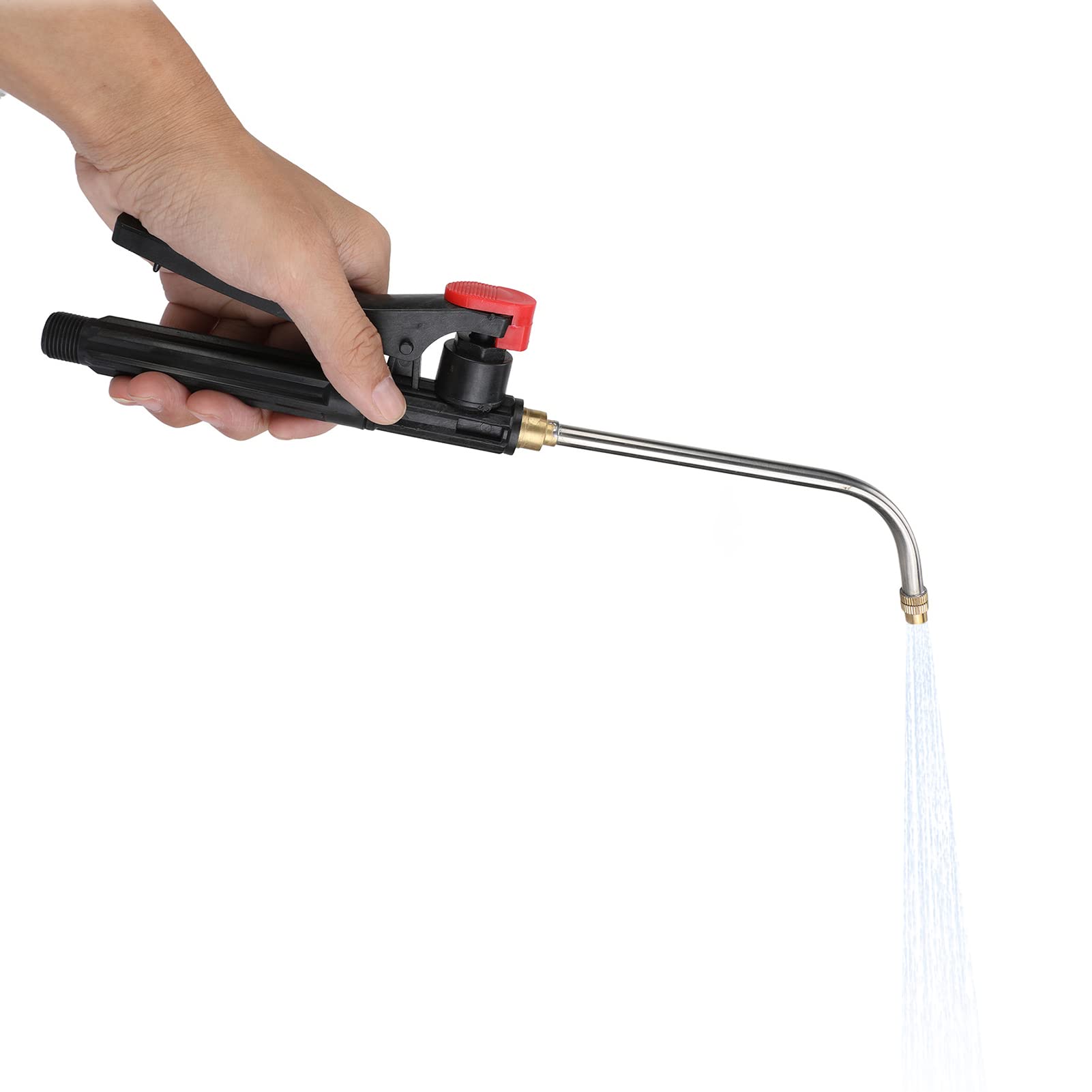 Natudeco Sprayer Wand G3/8 External Thread Watering Wand for Garden Hose High Pressure Sprayer Wand with Curved Nozzle Fine Atomization Adjustable Copper Nozzle