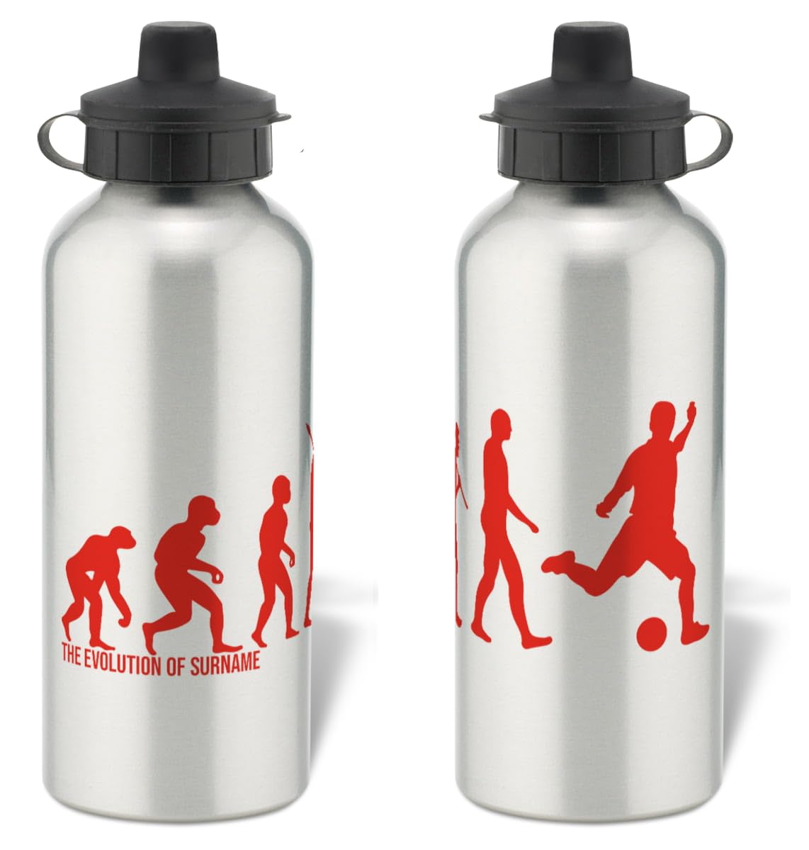 Crystal Palace Silver Personalised Football Evolution Aluminium Water Bottle Fans - 600Ml - Bottle