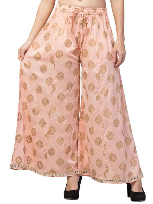 FAMBEE Flared Rayon Designer Printed Jumbo Palazzo for Women – Perfect for Parties and Everyday Wear – Shop Now!