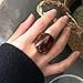 GIGB PBDK Chunky Vintage Resin Ring for Women,Aesthetic Y2k Thick Dome Acrylic Statement Finger Joint Ring,Fashion Prom Costume Accessories Jewelry Gift(Coffee,Coffee)