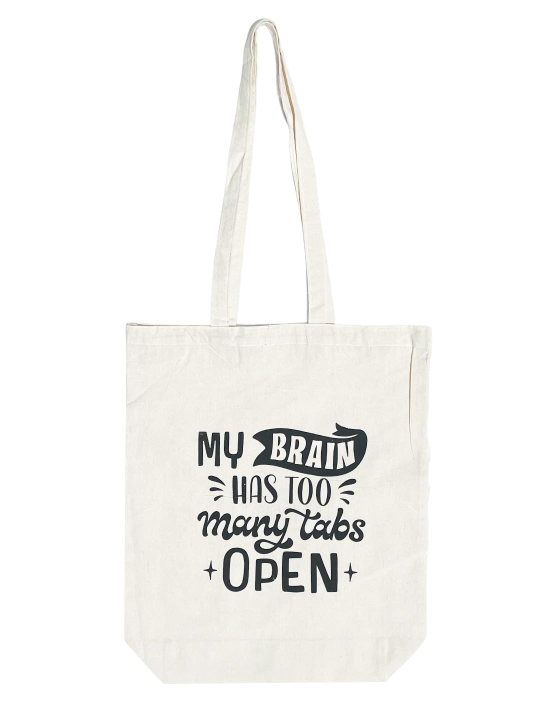 The Mom Store Tote Bags For Women | Cotton | Self Fabric Strap | Too Many Tabs Open Tote Bag (B0DHCZ75K6) Amazon Price History, Amazon Price Tracker