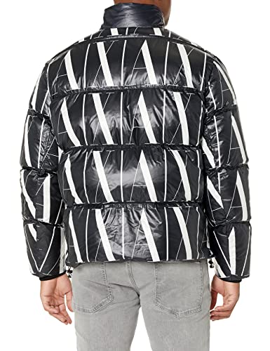 Image of Armani Exchange Men's Allover Icon Logo Down Puffer Jacket