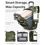 Rolling Tactical Laptop Backpack, Underseat Travel Backpack with Wheels, 17 Inch Wheeled Military Computer Backpack for Men and Women, Roller Overnight Molle Outdoor Hiking College Carry on Luggage - Image 2
