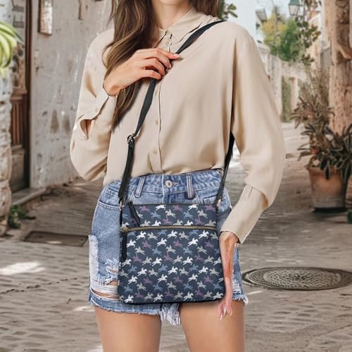 Image of Leather Purses for Women, Leather Hobo Bags for Women Travel Sling Purse Triple Zippered Pockets Shoulder Bag