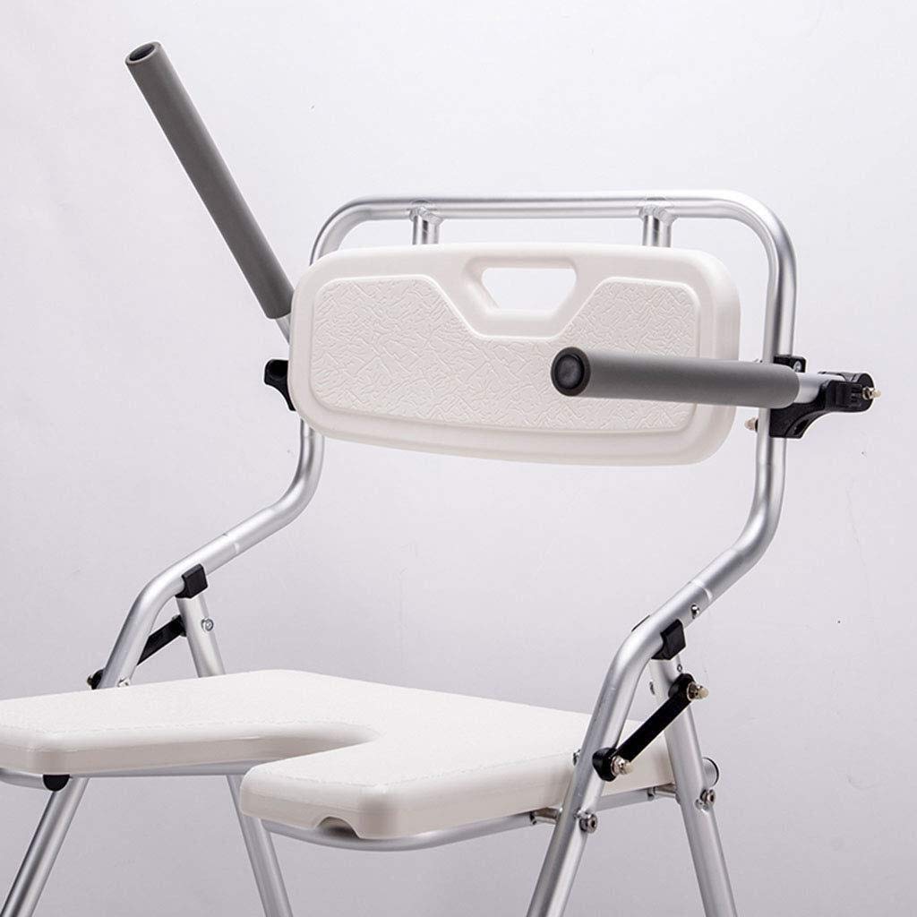 Sgabello da Doccia, Sedile da Doccia, Sedia da Doccia Pieghevole con Ruote, Telaio in Lega di Alluminio Impermeabile, capacità di Carico Eccellente, 340 kg