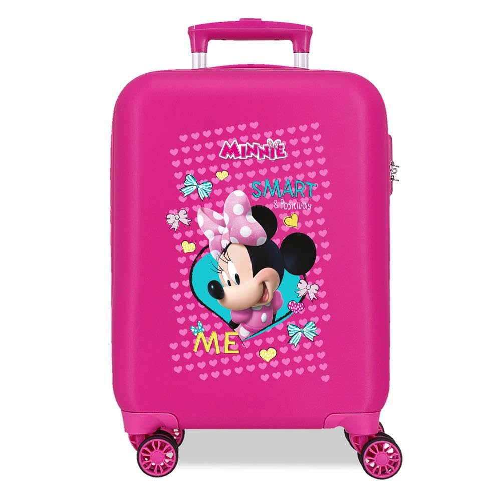 Disney Joumma Disney Enjoy Minnie Maleta de Cabina Rosa 33x50x20 cms Rígida ABS Cierre de combinación Lateral 28,4L 2 kgs 4 Ruedas Dobles Equipaje Mano
