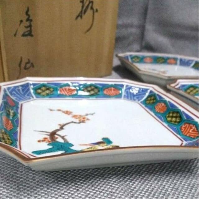 Amazon | 九谷焼 隆仙 皿揃 | ノーブランド品 | 小皿
